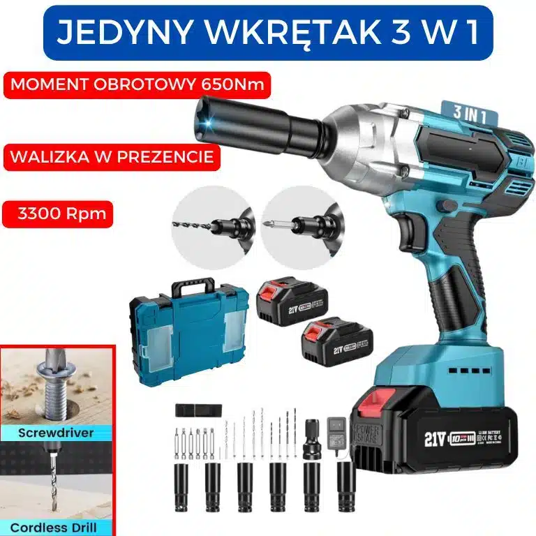 TorqueMaster – klucz udarowy 650 Nm