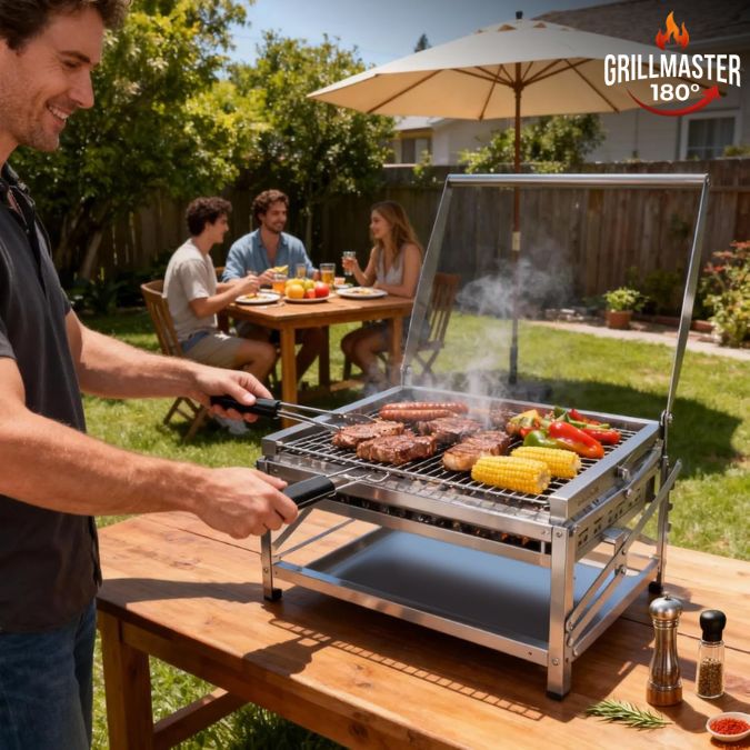 GrillMaster 180° Pro veikia