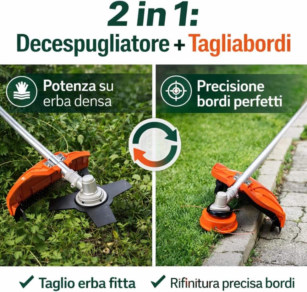 Decespugliatore a spalla 52cc in uso