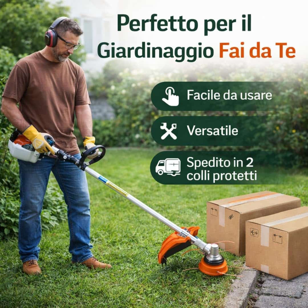 Decespugliatore a spalla in uso