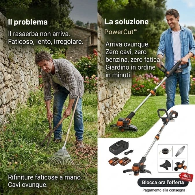 PowerCut in uso - taglio bordi e punti difficili