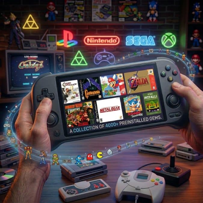 ANBERNIC RG556 console retrogaming portatile nera