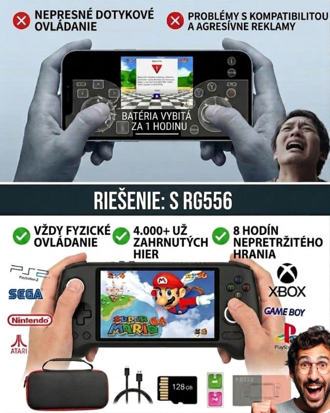 RG556 detaily ovládania a AMOLED displeja